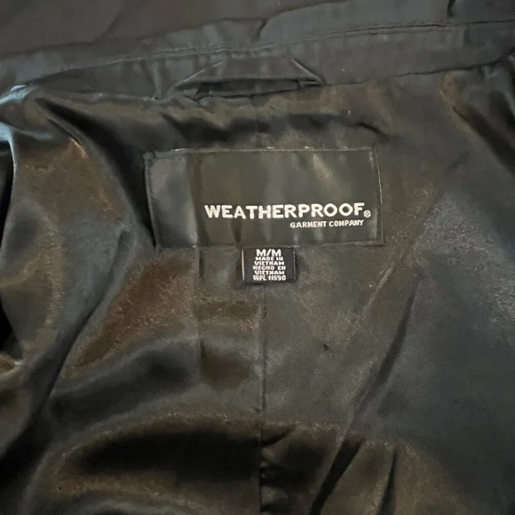 Weatherproof Womens Trench Coat Black Button Up Minimalist Capsule Wardrobe - Picture 5 of 10